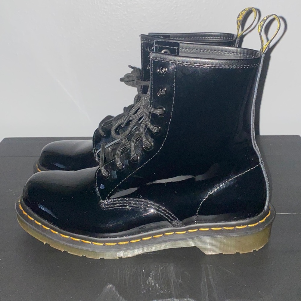 Dr. Martens Patent Leather Platform Boots